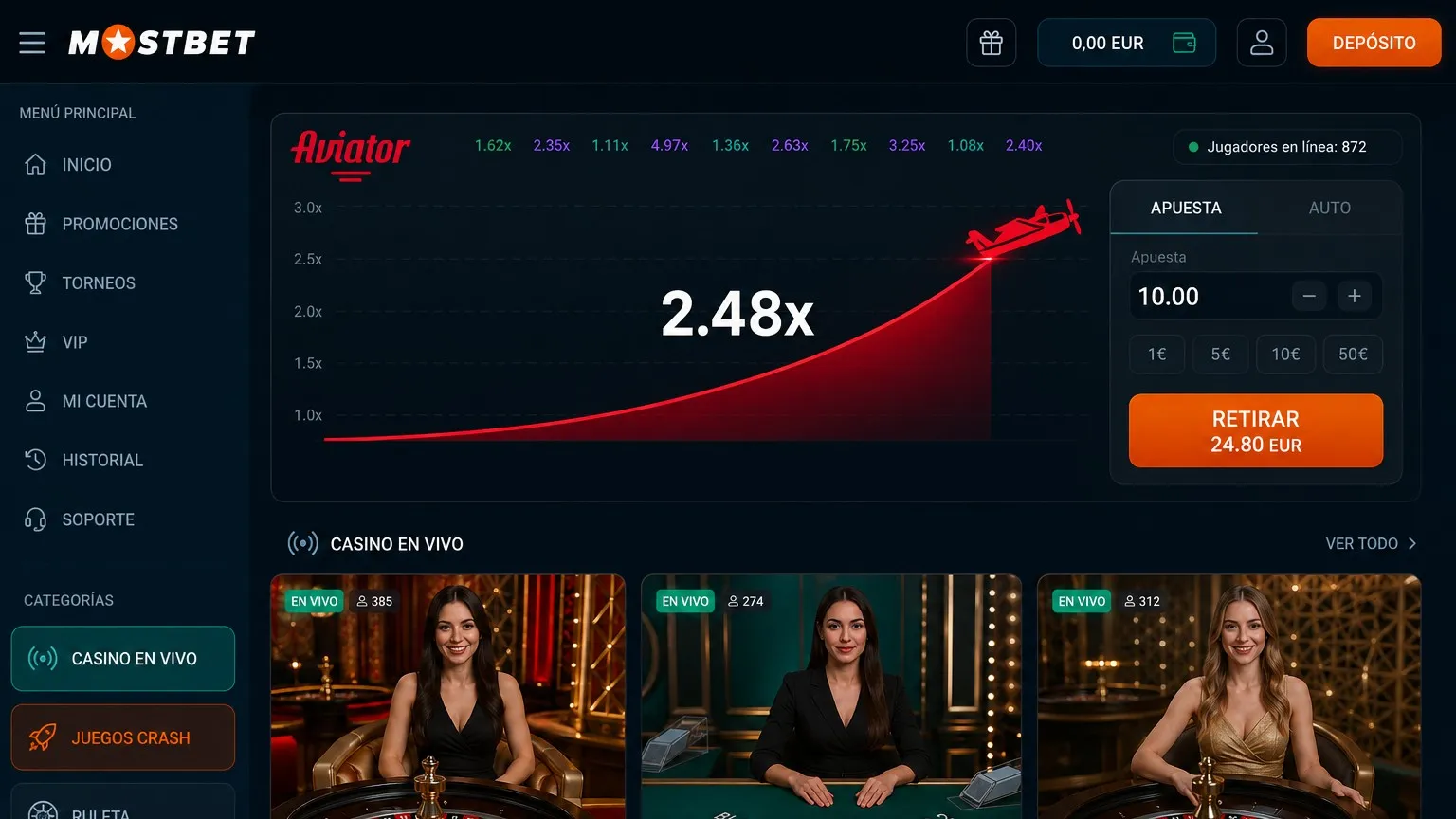 Mostbet online: apuestas deportivas y torneos de esports