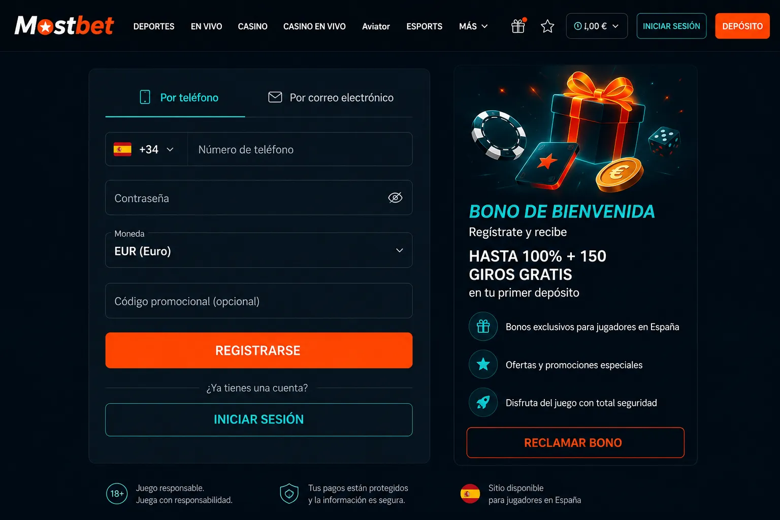 Mostbet: gestión del perfil tras iniciar sesión