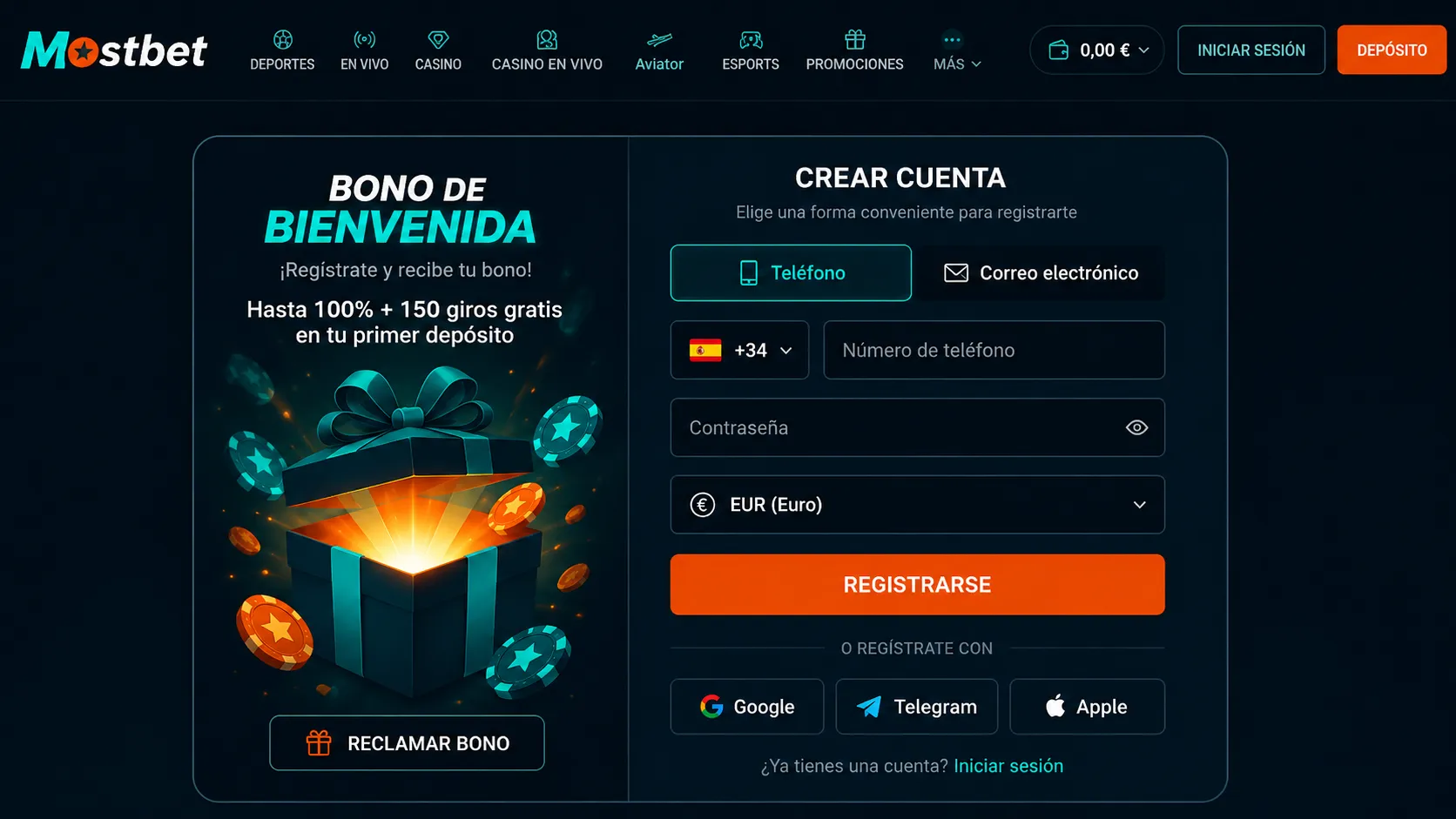 Mostbet registration: cuatro formas de abrir una cuenta
